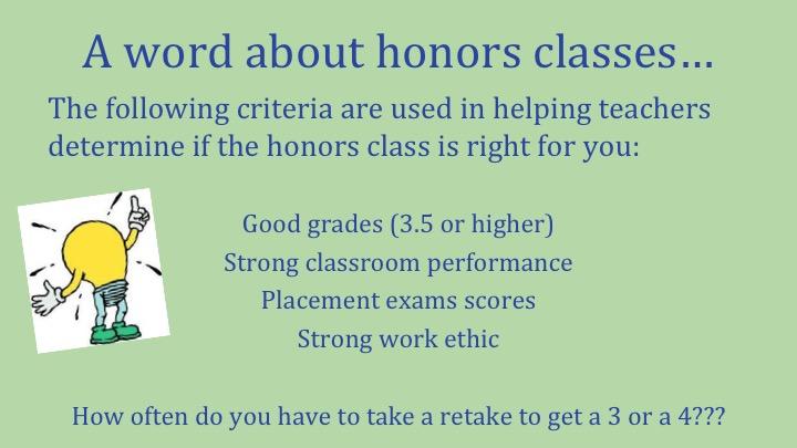 honors info