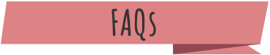 A red banner with the text "FAQs"