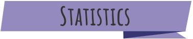 A purple banner with the text "Statistics"