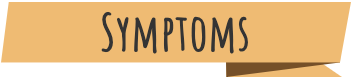 An orange banner with the text "Symptoms"