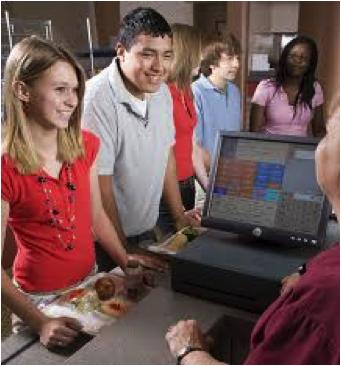 Students on the cashier picture