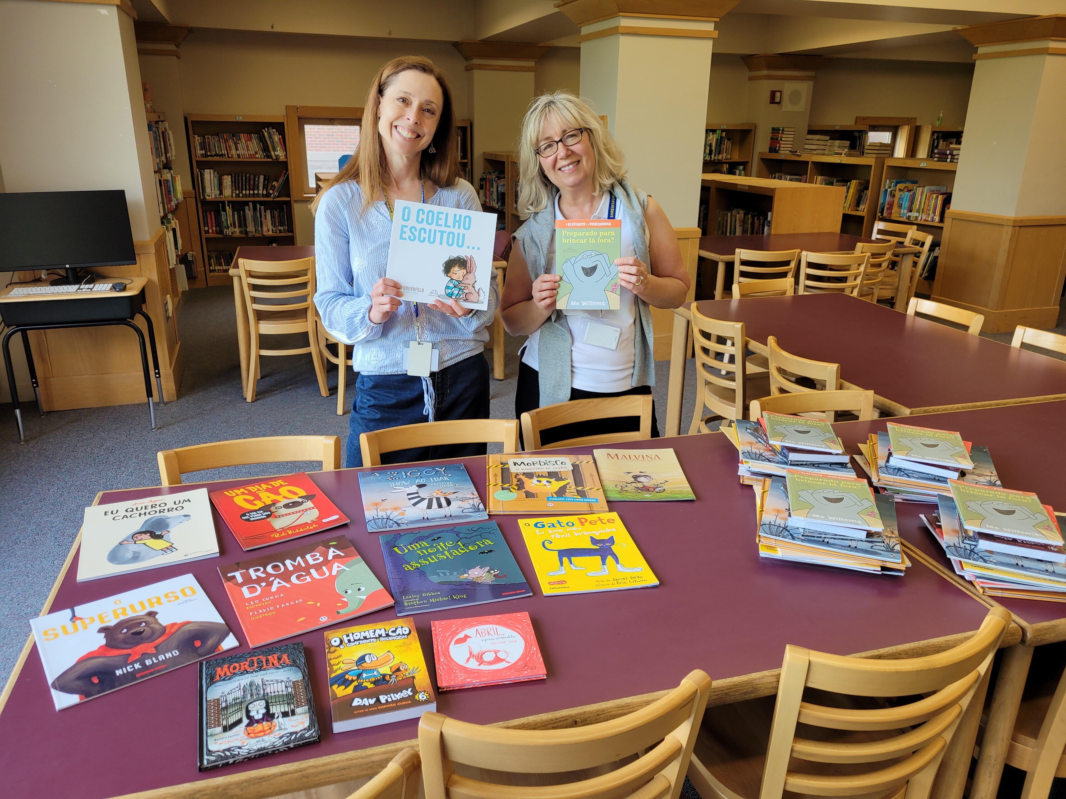 Displaying books in the media center
