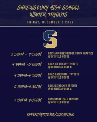Friday SHS Winter Tryouts  