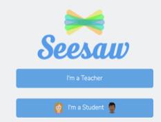 Screenshot of the Seesaw splash screen