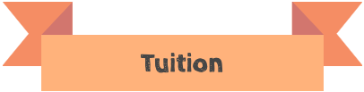An orange banner with the text "Tuition"